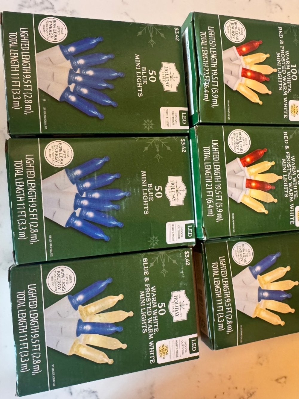 10 BOXES HOLIDAY 4TH OF JULY LIGHTS/HOLIDAY LIGHTS BRAND NEW IN THE BOX LED